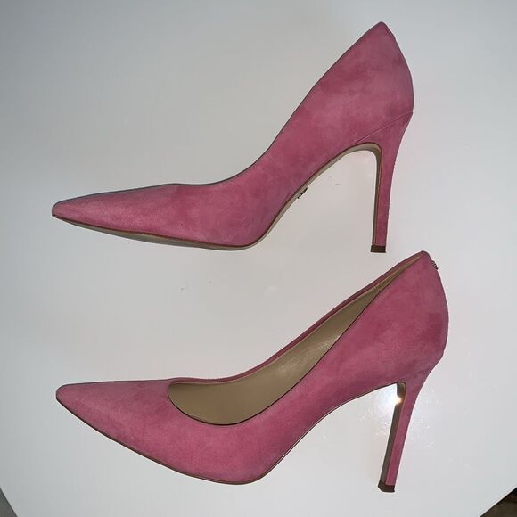 Sam Edelman Hasel Suede Pumps in Pink Confetti Shoes Size 8 - Picture 7 of 13